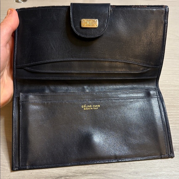 CELINE Macadam Triomphe Canvas & Leather Envelope Wallet – Vintage - Picture 8 of 16